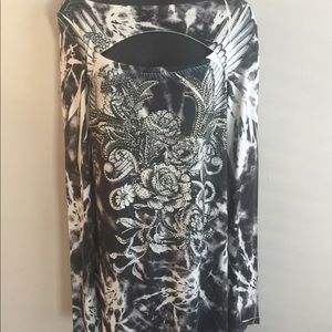 Long sleeve bling blouse